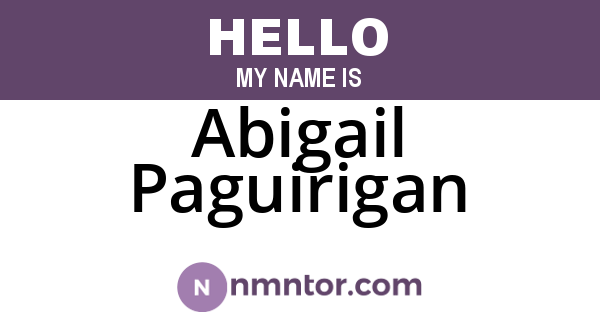 Abigail Paguirigan