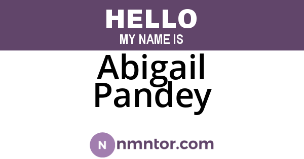 Abigail Pandey