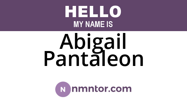 Abigail Pantaleon
