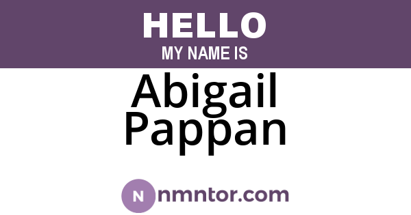 Abigail Pappan