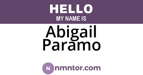 Abigail Paramo