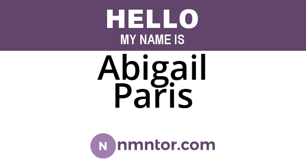 Abigail Paris