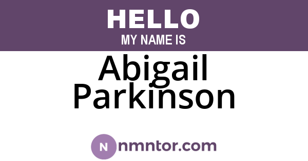 Abigail Parkinson