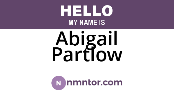 Abigail Partlow
