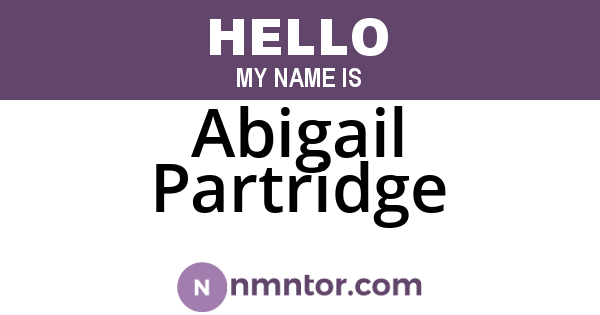 Abigail Partridge