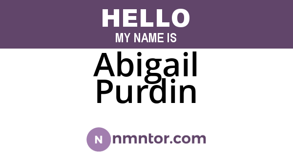 Abigail Purdin