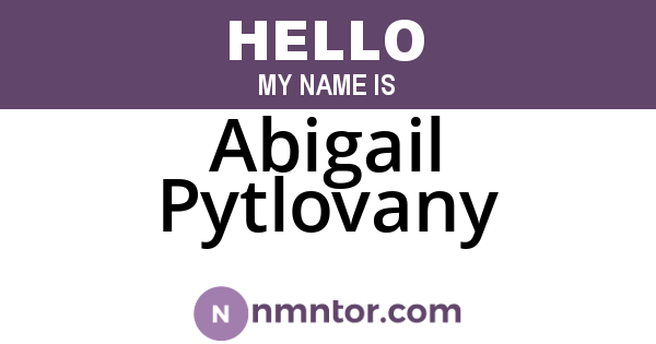 Abigail Pytlovany