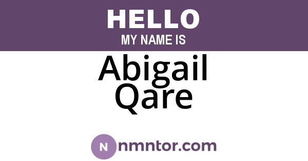 Abigail Qare