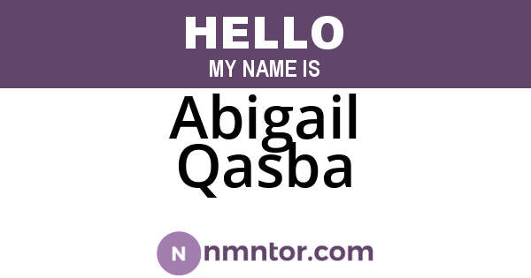 Abigail Qasba