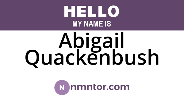 Abigail Quackenbush