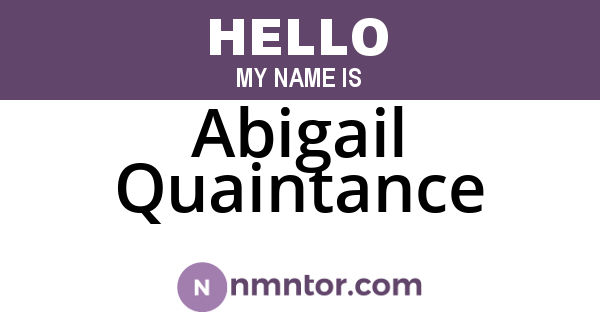 Abigail Quaintance