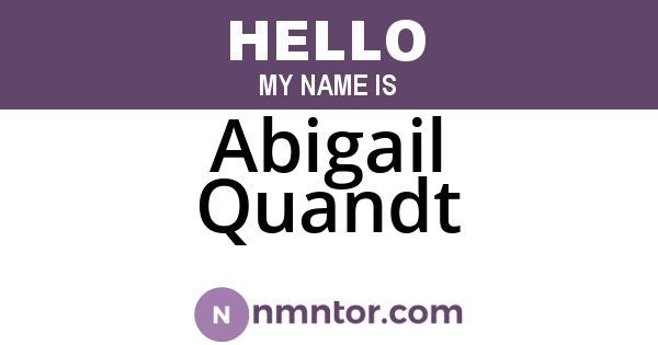 Abigail Quandt