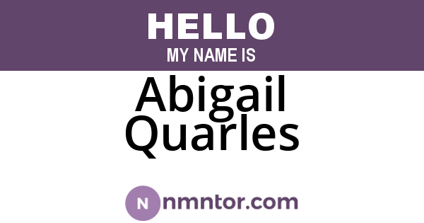 Abigail Quarles