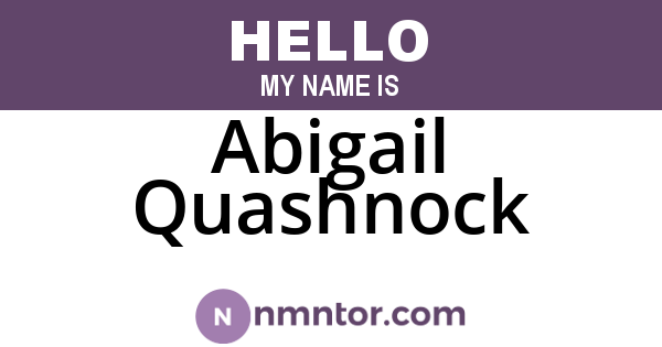 Abigail Quashnock