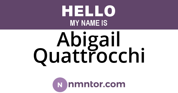 Abigail Quattrocchi