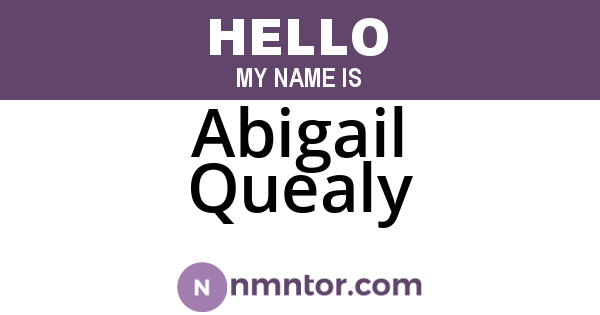 Abigail Quealy