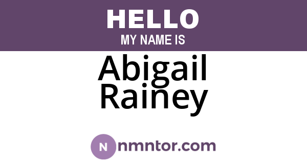 Abigail Rainey