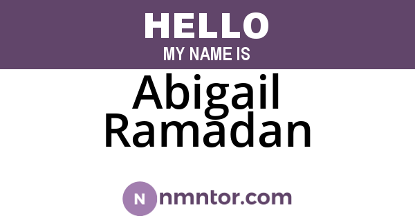 Abigail Ramadan