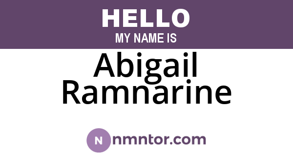 Abigail Ramnarine