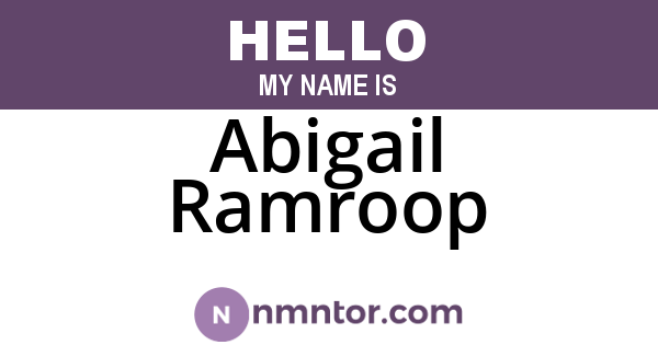 Abigail Ramroop