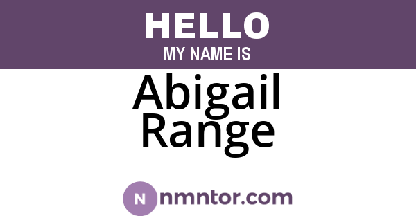 Abigail Range