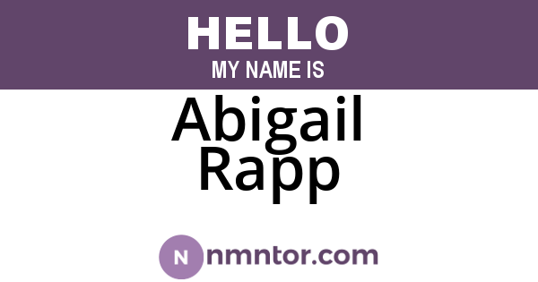 Abigail Rapp