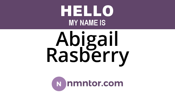 Abigail Rasberry