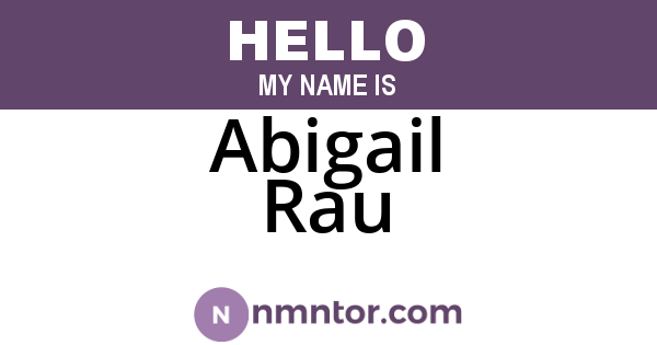 Abigail Rau