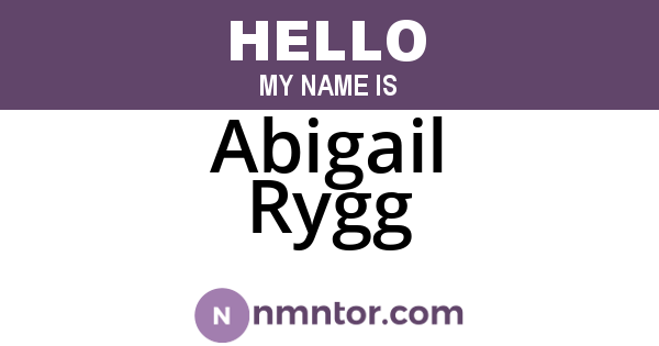 Abigail Rygg