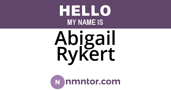 Abigail Rykert