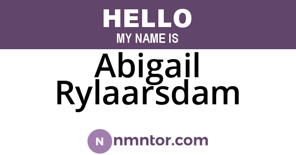 Abigail Rylaarsdam
