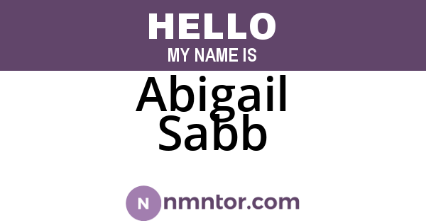 Abigail Sabb