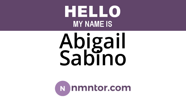 Abigail Sabino