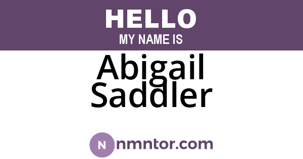 Abigail Saddler