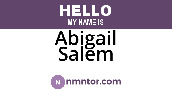 Abigail Salem