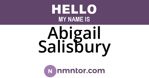 Abigail Salisbury