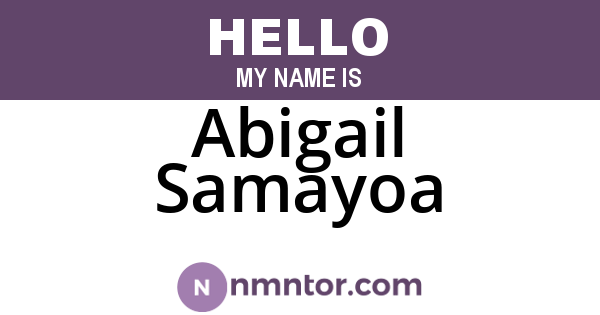 Abigail Samayoa