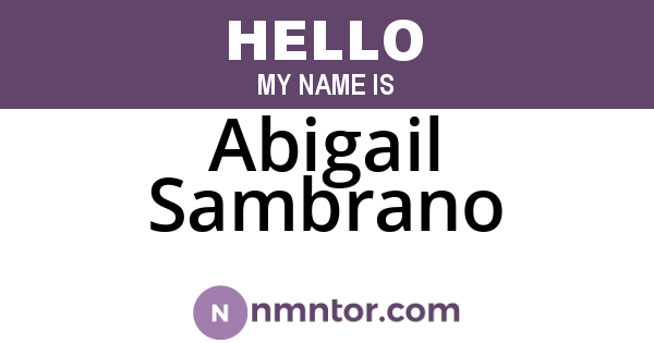 Abigail Sambrano
