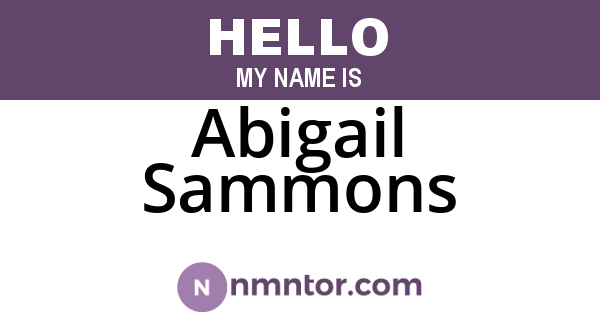 Abigail Sammons