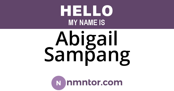Abigail Sampang