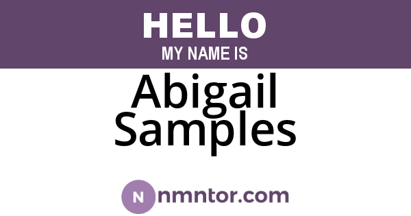 Abigail Samples