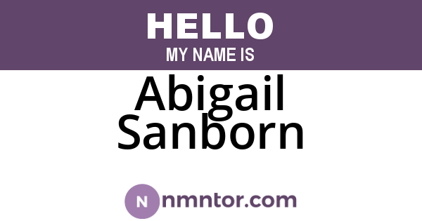 Abigail Sanborn