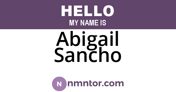 Abigail Sancho