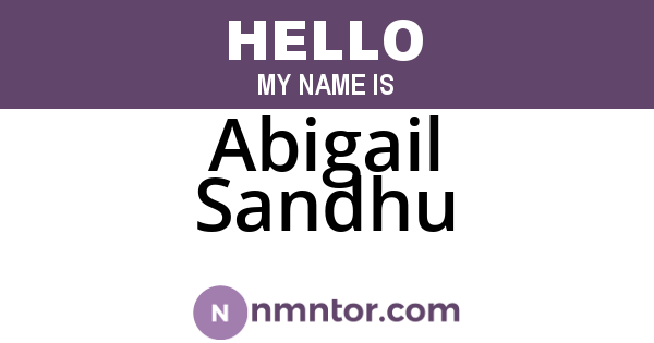Abigail Sandhu
