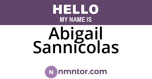 Abigail Sannicolas