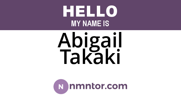 Abigail Takaki