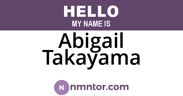 Abigail Takayama