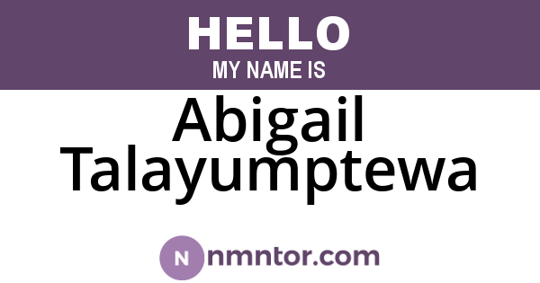 Abigail Talayumptewa