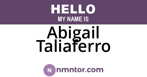 Abigail Taliaferro