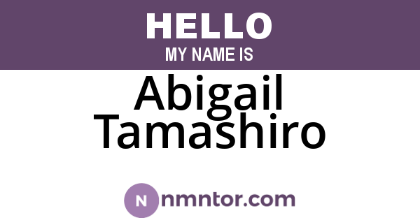 Abigail Tamashiro